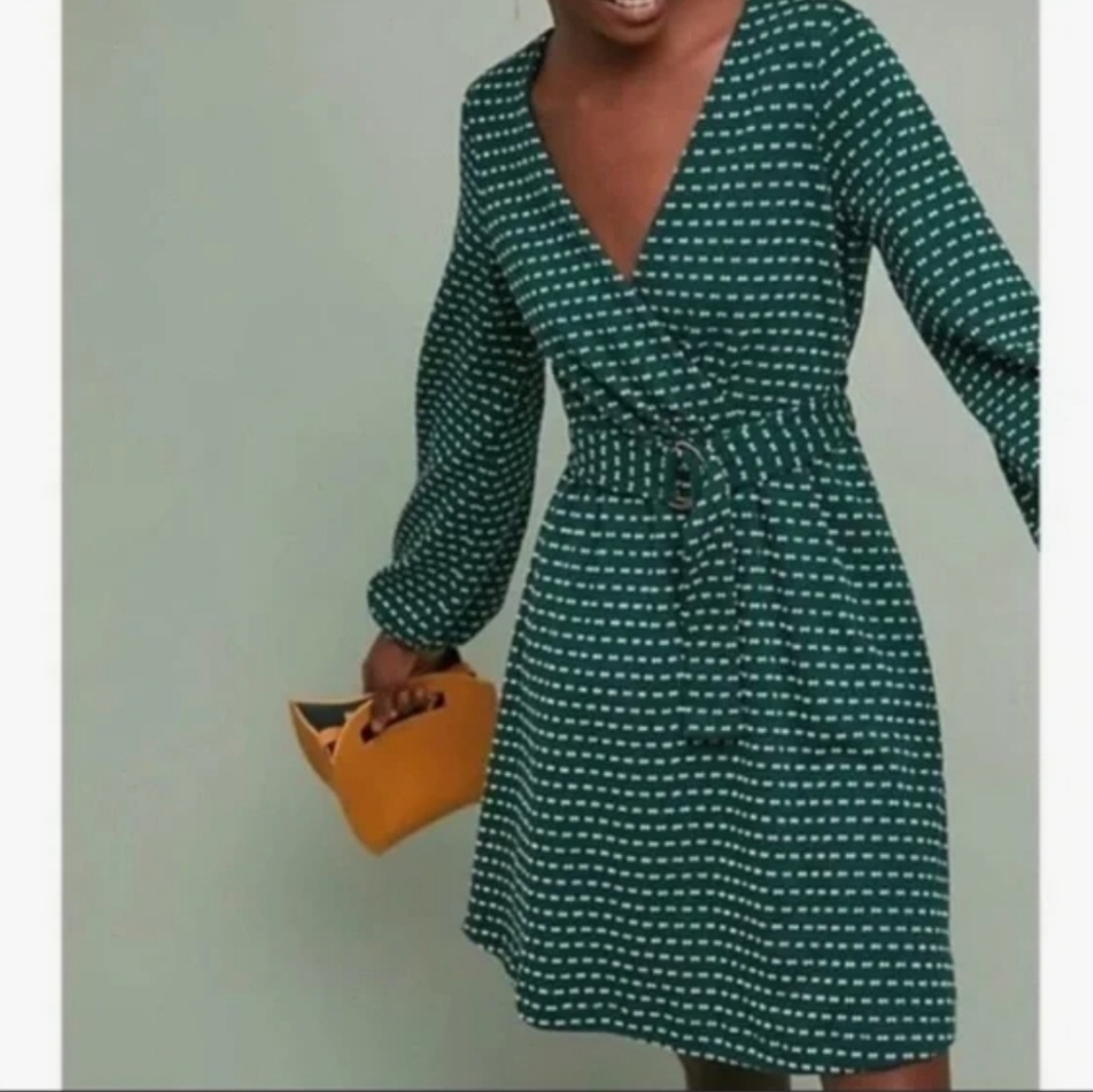 Maeve For Anthropologie Malta Balloon Sleeve Sweater Dress